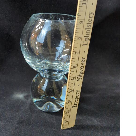 Vintage Crystal Double Orb Vase Studio Nova - Picture 3 of 6